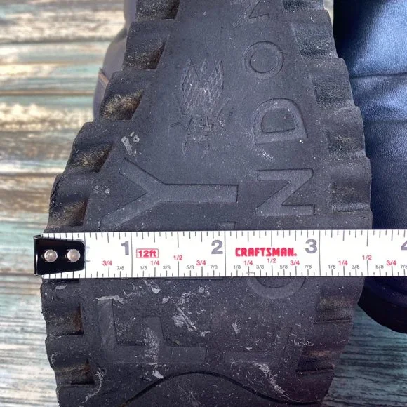 Fly London Yoxi Womens Ankle Bootie Size 8.5-9 Blue Leather Wedge Heel Zip Up - Picture 9 of 12